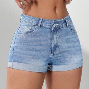Forever 21 Light Blue Jean Shorts